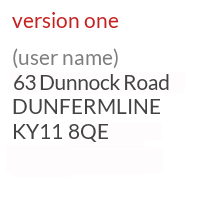 UK address example for a private mailbox account in Scotland
